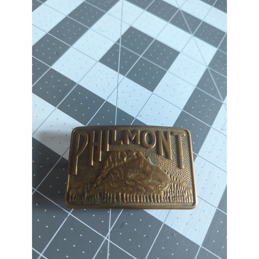 Vintage PHILMONT SCOUT RANCH Brass BELT BUCKLE Cimarron NM Boy Scouts Camp BADGE